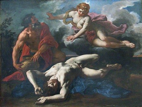 Artemis over Orion's corpse